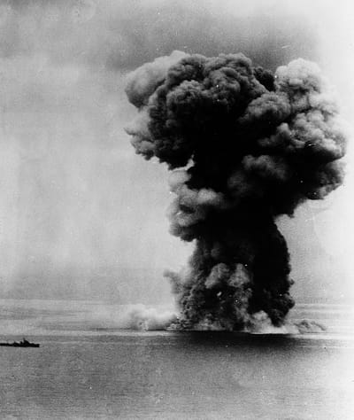 Explosion of Battleship Yamato, April 7th, 1945